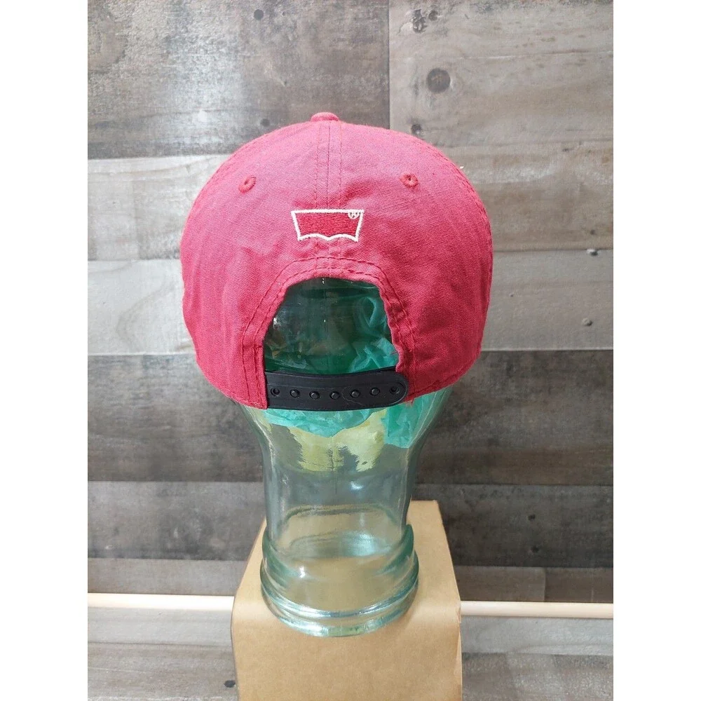 Levis Clothing Brand Red With Multi-Color Logo Grey Bill Snapback Hat